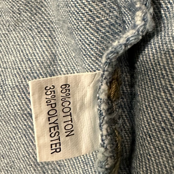 Denim jacket. Size medium. Distressed. Loose fit. - Picture 4 of 11